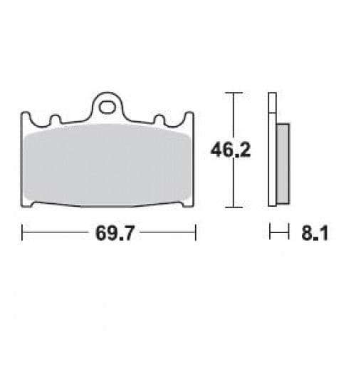 715CM55-Sunstar Sprockets and Chains-715CM55 Front Challenge Series Sintered Pads