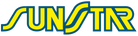 Sunstar logo with yellow text on a blue background