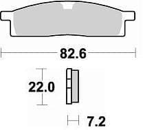 705CM44-Sunstar Sprockets and Chains-705CM44 Challenge Series Sintered Pads Front