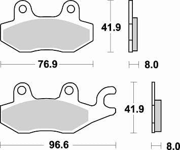 725CM44-Sunstar Sprockets and Chains-725CM44 Challenge Series Sintered Pads