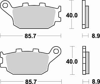 742CM56-Sunstar Sprockets and Chains-742CM56 Rear Challenge Series Sintered Pads