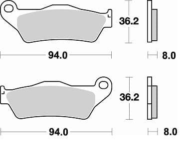 746CM46-Sunstar Sprockets and Chains-746CM46 Race Series Sintered Pads Front