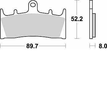 764CM55-Sunstar Sprockets and Chains-764CM55 Front Challenge Series Sintered Pads