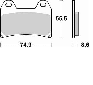 784CM55-Sunstar Sprockets and Chains-784CM55 Front Challenge Series Sintered Pads