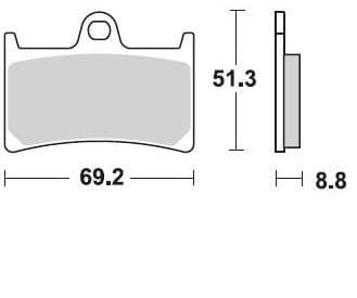 786CM55-Sunstar Sprockets and Chains-786CM55 Front Challenge Series Sintered Pads