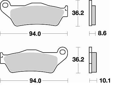 794CM56-Sunstar Sprockets and Chains-794CM56 Rear Challenge Series Sintered Pads