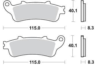 813CM56-Sunstar Sprockets and Chains-813CM56 Rear Challenge Series Sintered Pads