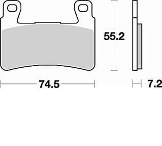 827CM55-Sunstar Sprockets and Chains-827CM55 Front Challenge Series Sintered Pads