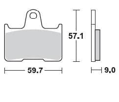 875CM56-Sunstar Sprockets and Chains-875CM56 Rear Challenge Series Sintered Pads Rear