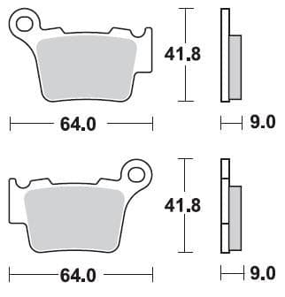 891CM46-Sunstar Sprockets and Chains-891CM46 Race Series Sintered Pads Rear