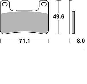 898CM66-Sunstar Sprockets and Chains-898CM66 Race series Semi-Metallic Pads Front