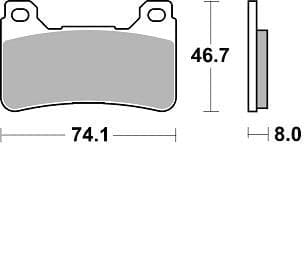 899CM55-Sunstar Sprockets and Chains-899CM55 Front Challenge Series Sintered Pads Front