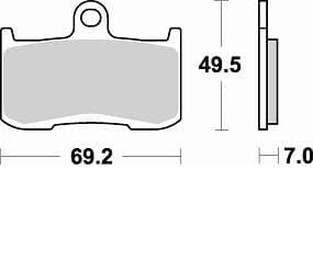 906CM55-Sunstar Sprockets and Chains-906CM55 Front Challenge Series Sintered Pads