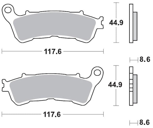 910CM55-Sunstar Sprockets and Chains-910CM55 Front Challenge Series Sintered Pads