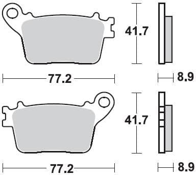 925CM56-Sunstar Sprockets and Chains-925CM56 Rear Challenge Series Sintered Pads