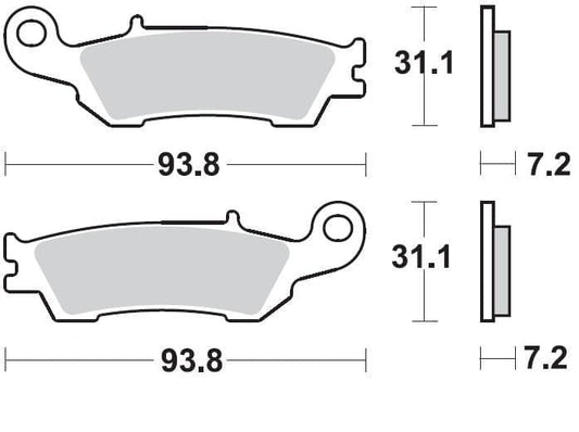 929CM46-Sunstar Sprockets and Chains-929CM46 Race Series Sintered Pads Front