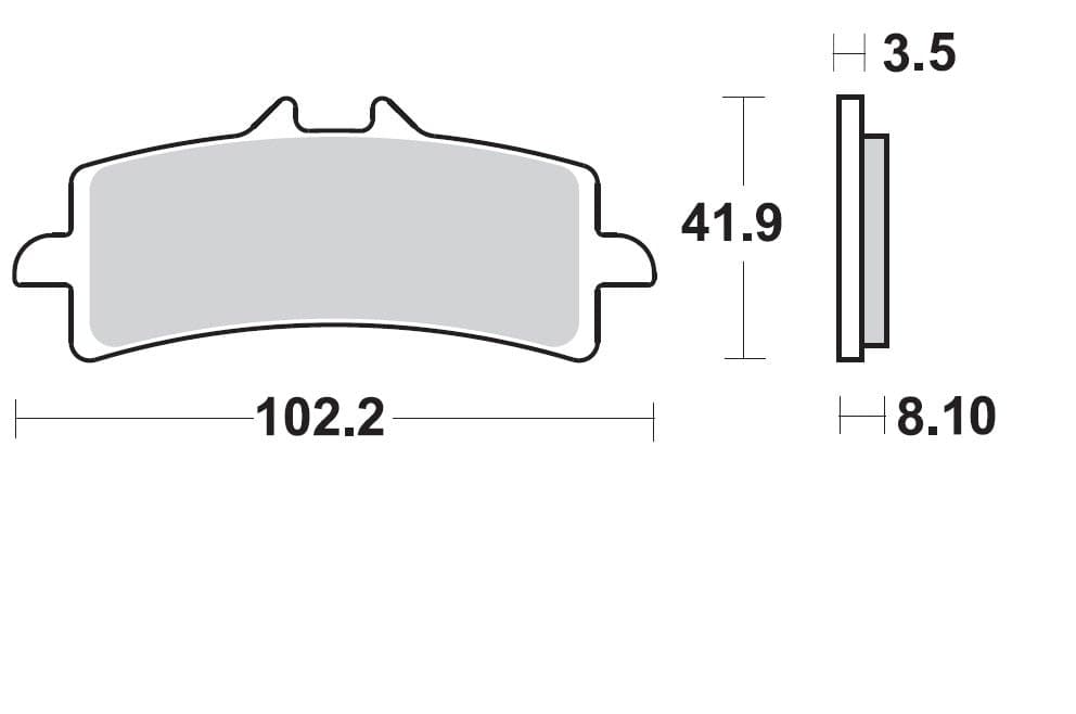 930CM66-Sunstar Sprockets and Chains-930CM66 Race series Semi-Metallic Pads Front