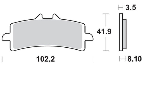 930CM66-Sunstar Sprockets and Chains-930CM66 Race series Semi-Metallic Pads Front