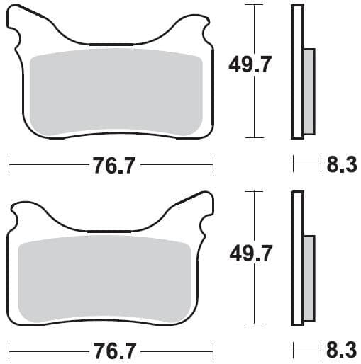 931CM55-Sunstar Sprockets and Chains-931CM55 Front Challenge Series Sintered Pads