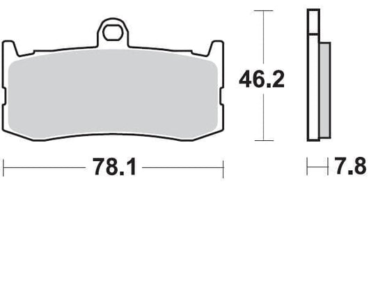 941CM66-Sunstar Sprockets and Chains-941CM66 Race series Semi-Metallic Pads Front