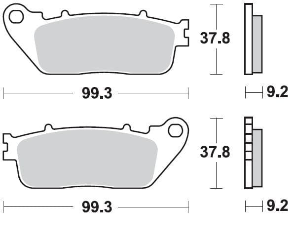 942CM56-Sunstar Sprockets and Chains-942CM56 Rear Challenge Series Sintered Pads