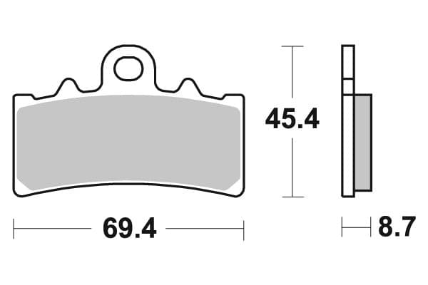 952CM55-Sunstar Sprockets and Chains-952CM55 Front Challenge Series Sintered Pads