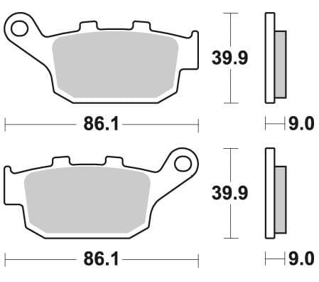 956CM56-Sunstar Sprockets and Chains-956CM56 Rear Challenge Series Sintered Pads