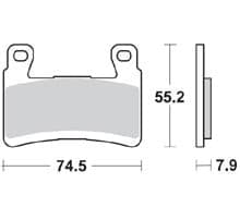 959CM55-Sunstar Sprockets and Chains-959CM55 Front Challenge Series Sintered Pads