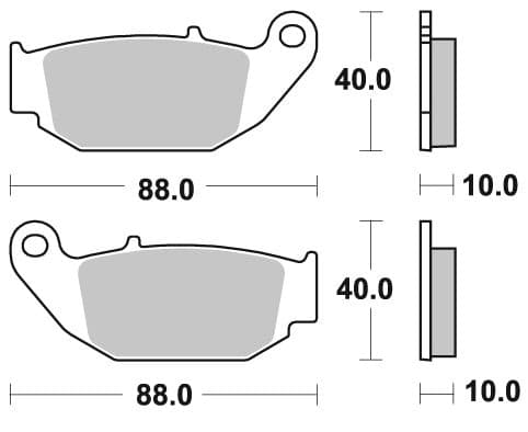 965SM1-Sunstar Sprockets and Chains-965SM1 Urban Series Semi-Metallic Pads Rear